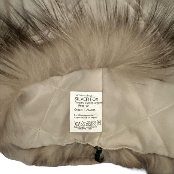 Cinzia Rocca Cream Color Winter Coat Jacket - Removable Fur Collar Size 18 - Picture 11 of 14